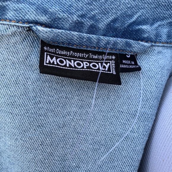 NEW Monopoly Game Denim Jacket Size Small - Picture 8 of 10